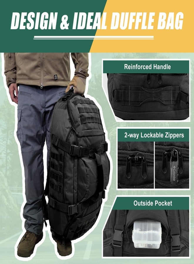 EASY BW 65L Large Travel Duffle Bag Military Tactical Backpack, Army Assault Pack 3 Day Bug Out Bag Rucksack for Outdoor Sport Hiking Camping with Molle System - Image 5